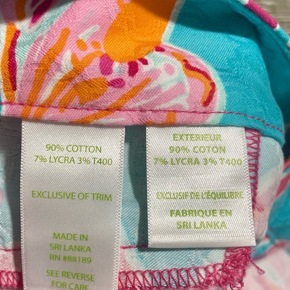 LILLY PULITZER Ellie shorts - Sea Blue/size 2 - turquoise, hot pink & orange EUC - Picture 6 of 8